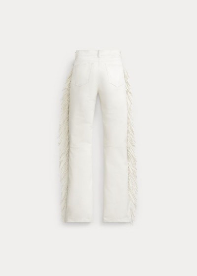 Polo Ralph Lauren Fringe Læder Bukser Dame Danmark (LFGRE1306)